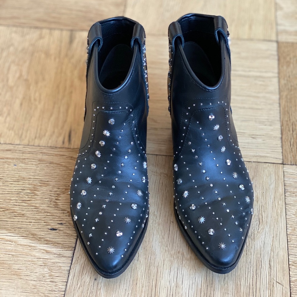 Sam Edelman Leather Studded Western Bootie